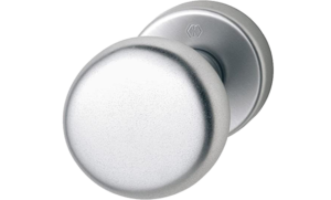 Hoppe para puerta en roseta para cerradura Cilindro Forma aluminio plata anodizado botón de Fix